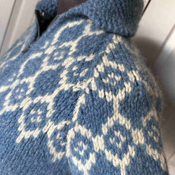 COPY - Handmade heavy duty wool cardigan zip up sweater - Picture 3 of 7